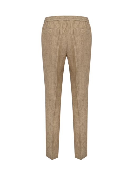 Pantalone Wimbledons in lino Tabacco BRIGLIA | WIMBLEDONS 30011800073